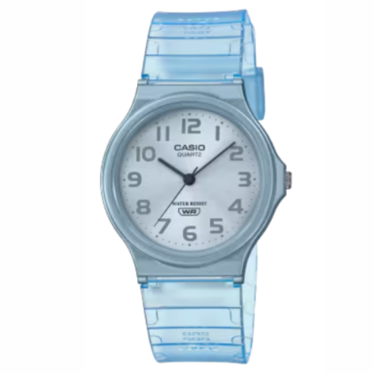 Casio General MQ-24S-2B Blue Translucent Resin Band Women Youth Watch